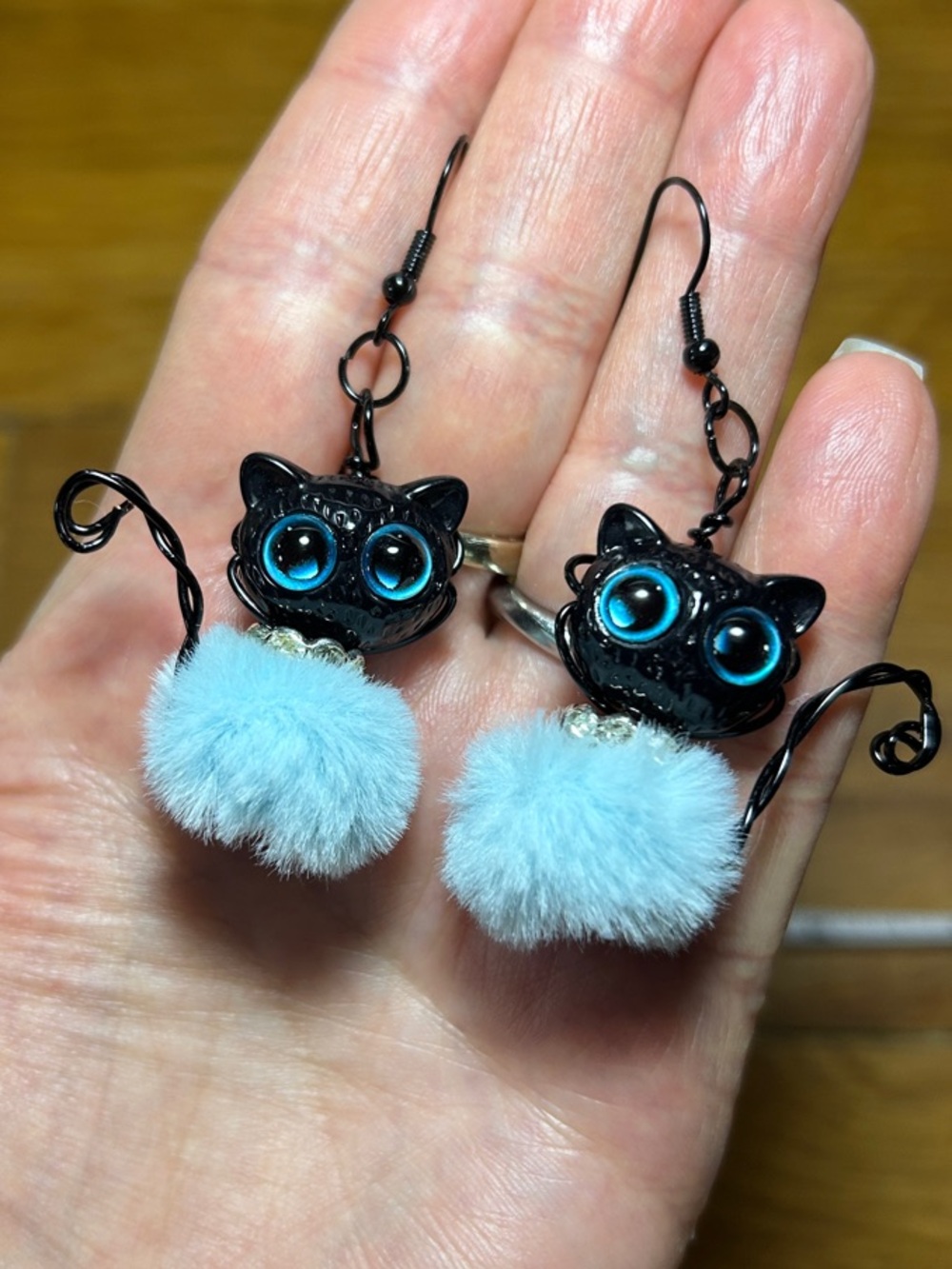 3/$25 Cute Cat Pom-Pom Dangle Earrings